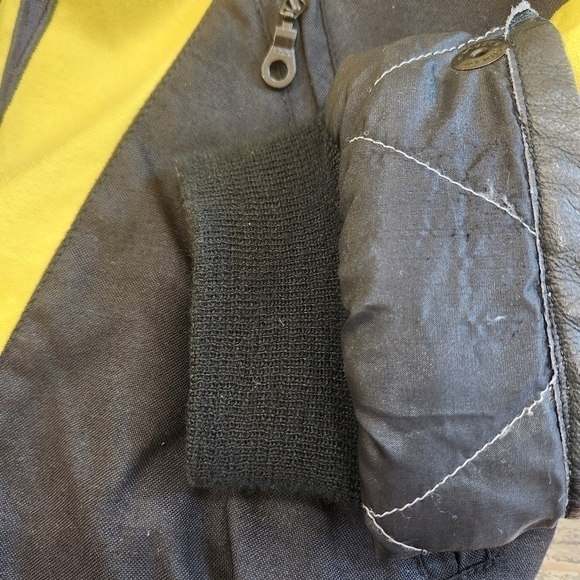 VINTAGE 90s DAINESE  Italian Motorcycle Jacket, Blk/Yellow, EU 56 US Men's XL - Picture 8 of 16